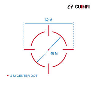 Cuinfi 1x24x17 Reflex Multi-Reticle Motion Awake 8 Daglicht + 2NV 10 Helderheidsniveaus Mini Open Red Dot voor Jacht - Product Image 2