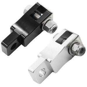 Peterbilt Clutch Pedal Extension <b>Bracket</b> 2 Inches Aluminum Alloy For Retrofit Upgrade <b>Silver</b> Black - Product Image 1