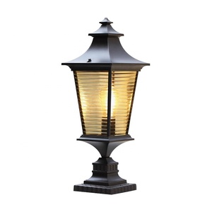 Bắc Âu retro cổ Led Ngoài Trời cột ánh sáng trang trí biệt thự lối vào tường cột đèn pha chiếu sáng siêu sáng E27 - Product Image 1