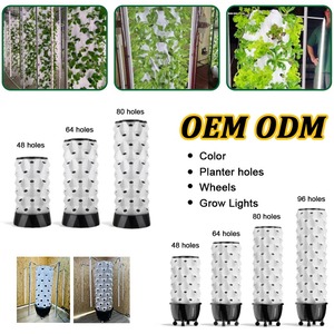 Vertical <strong>Pineapple</strong> Aeroponic Hydroponic Grow Vertical Tower with Grow <strong>Lights</strong> Two Linear Led Grow <strong>Lights</strong> for Hydroponic Tower - Product Image 3