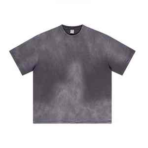 Camiseta vintage con efecto acid wash, algodón, impresión de logotipo personalizado, venta al por mayor, camiseta lisa de alta calidad para hombre. - Product Image 3