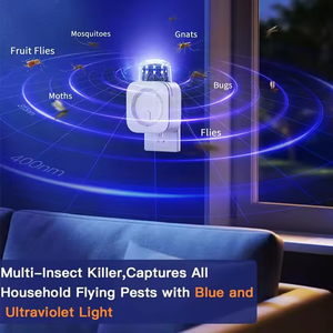 2025 trong nhà cho nhà Plug-in dính trái cây Fly Trap 1 thiết bị 5 keo thẻ cho ruồi Bướm Đêm gnats - Product Image 5