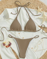 Couleur unie Sexy 2024 Xxx Hot Bikini Vente en gros Femmes Bikini Maillots de bain