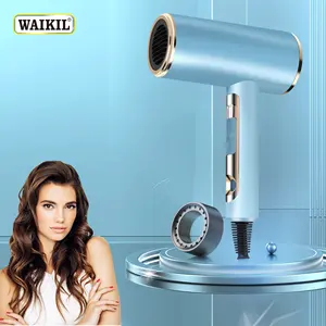 WAIKIL yeni profesyonel Salon yüksek hızlı iş saç kurutma güçlü saç kurutucular ile soğuk ve sıcak rüzgar ile 2 difüzör + 1 kanca