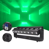 Projecteur de scène professionnel DMX 6 yeux 500mW à faisceau laser rouge, stroboscope 250W 3-en-1 LED, pour discothèque, DJ et club, avec têtes mobiles