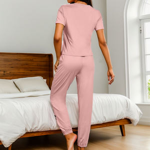 Conjunto de Ropa de Dormir para Mujer Xykrissas Good Times 2025, Estilo Casual, Primavera, Pijama de Manga Corta - Product Image 3