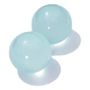 Aqua Blue Dyed Chalcedony Gemstone Smooth Ball Beads All Shapes And Sizes Cut On Custom Orders In Wholesale Prices In All Other