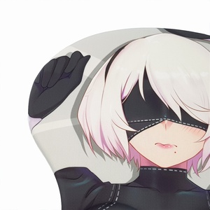 แผ่นรองเมาส์ซิลิโคนรูปสาวการ์ตูนอนิเมะเกมมิ่ง อกใหญ่ บรรจุเจลที่ส่วนล่าง - Product Image 5