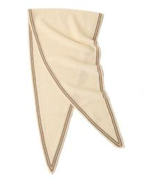Écharpe triangulaire en cachemire pur à 100 %, sur mesure, avec bordure tricotée rayée, châle, foulard - Product Image 2