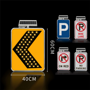 Señalización de Construcción Solar Arrow, Personalización de Señales de Aluminio, Señal LED Solar para Señales de Advertencia de Seguridad Vial - Product Image 1