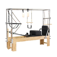 Chaise de Pilates stable, lit de Pilates en chêne, kit d'exercices à domicile, machine de Pilates Reformer pour entraînement