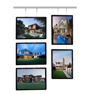 A4 Crystal Led Light <b>Box</b> Cable Hanging System Wire Display Illuminated Backlit Magnetic Acrylic Panel Waterproof Eco-friendly - Product Image 3