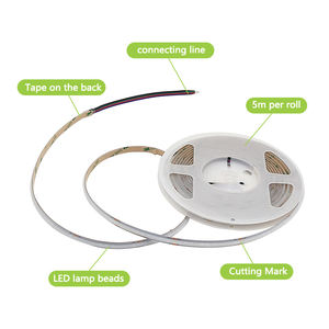 ไฟเส้น LED 576 8มม./ม. RGB 5V 12V 24V เชือกริบบิ้นยืดหยุ่น RA90ของตกแต่งบ้าน - Product Image 3