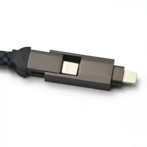 모델 2023 60W/100W USB A 타입 C 4 in 1 (2 in 2) 키체인 다기능 데이터 케이블