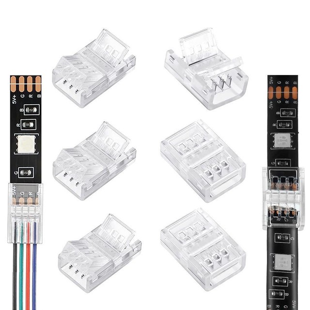 Aomei 8mm 10mm LED Strip 2P 3P 4P Solderless Connector DC24V Dimmable CRI90 2700K Soft Warm White 100lm/W Lighting Accessories