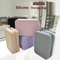 Portefeuille rectangulaire en silicone style sac à main, porte-cartes, grande bourse à monnaie, petite pochette, étui à clés, sac de rangement pour écouteurs et documents d'identité, idéal pour les voyages