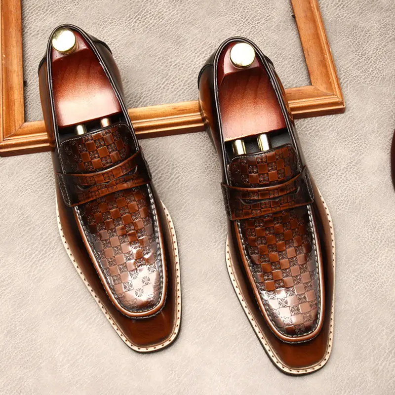 New Arrival Luxury Casual Dress Men Office Shoes Genuine Leather Shoes 37-44