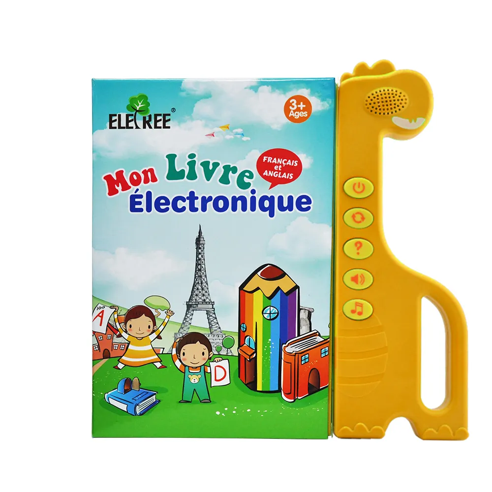 Livres Pour Enfants Cadeau Kid Baby Children Educativa 200 parole di base Audio Musical francese Bilingual libri sonori con luce