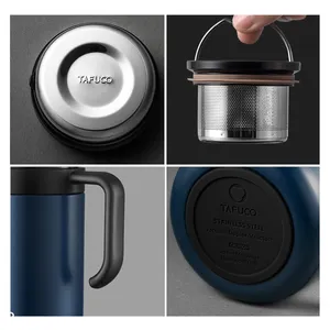 Tafuco yeni tasarım 650ml paslanmaz çelik vakum yalıtımlı kahve kupa ile çay süzgeci