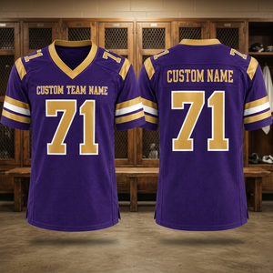 Tackle Twill Football Jersey Manufacturer for Teamwear Buyers <b>Applique</b> Numbers <b>Lettering</b> and Custom Bulk Supply - Product Image 3
