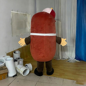 Costume de mascotte personnalisé en forme de grain de café, taille XL, pour festival culinaire et promotion de marque - Product Image 4