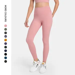 Wholesale high-quality women's 28-inch sportswear elastic hips enhance high waist yoga sweat leggings