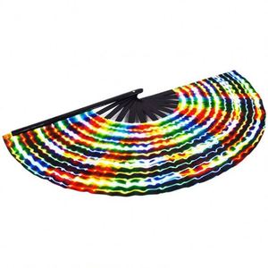 Wholesale Large Clack Kung Fu Rave Bamboo Painted 13inch <b>Hand</b> <b>Fans</b> - Product Image 5