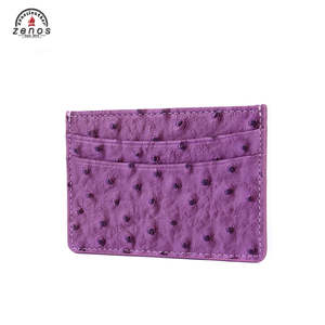 Tarjetero de Cuero PU con Diseño de Avestruz, Marca Zenos, Estilo Ejecutivo para Dama, con Protección RFID y Diseño Impreso, Personalizable con Logotipo - Product Image 2