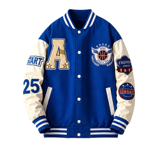 Veste universitaire hip-hop personnalisée, broderies vintage, 100% laine, respirante, séchage rapide, hiver, motif crâne, unisexe - Product Image 1