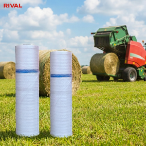 Filet <span class=keywords><strong>de</strong></span> paillage rond pour balles <span class=keywords><strong>de</strong></span> foin en HDPE blanc 10 g/m², 1,23 m x 3000 m, pour alimentation lente - Vente chaude - Product Image 2