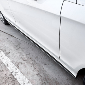 Mercedes-Benz Side Skirts Carbon Fiber Texture ABS For CLS C218 X218 AMG Line 2011-2017 - Product Image 2