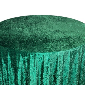 120" Elegant Emerald Green Crushed Velvet Round <b>Tablecloth</b> Luxury Crush Velvet Round Table Cloths for Events Velvet - Product Image 3