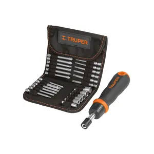 BOX 3 Tournevis à cliquet avec 18 embouts et 6 douilles, TRUPER - Product Image 1