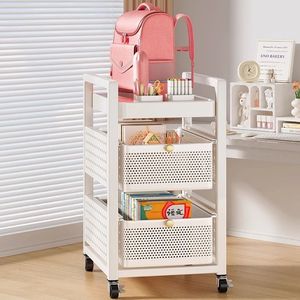 รถเข็นเก็บของ 4 ชั้น พร้อมล้อเลื่อน สำหรับหนังสือและขนม รถเข็นครัว - Product Image 4