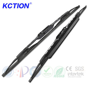 Essuie-glaces universels Kction Auto Parts, nouveau design, cadre métallique, caoutchouc naturel, fixation en U, verrouillage supérieur, pour 99 % des véhicules, essuie-glaces en acier - Product Image 1