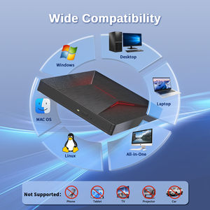 Lecteur de disques <span class=keywords><strong>Blu</strong></span>-<span class=keywords><strong>ray</strong></span> externe USB 3.0 / Type-C avec éclairage RGB, enregistreur de DVD <span class=keywords><strong>Blu</strong></span>-<span class=keywords><strong>ray</strong></span>, lecture/écriture de disques 50G pour PC Windows Linux MacOS - Product Image 5