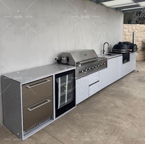 JOYEDA Ensemble de barbecue 316 intégré, moderne, pour <span class=keywords><strong>cuisine</strong></span> extérieure, avec roues et portes personnalisées, pour la vente en gros aux Philippines - Product Image 6