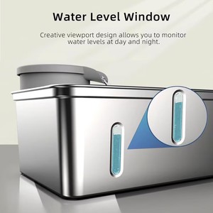 Distributeur d'eau pour animaux de compagnie Elecpet <span class=keywords><strong>8L</strong></span> avec filtre, <span class=keywords><strong>fontaine</strong></span> <span class=keywords><strong>à</strong></span> eau pour chat en acier inoxydable, <span class=keywords><strong>fontaine</strong></span> <span class=keywords><strong>à</strong></span> eau pour chien, ultra silencieux - Product Image 2