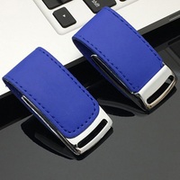Nuevo regalo de cuero genuino USB 2,0 controlador flash memoria de disco U 8G de cuero de la PU de memoria de 16GB de cuero de la PU de disco u
