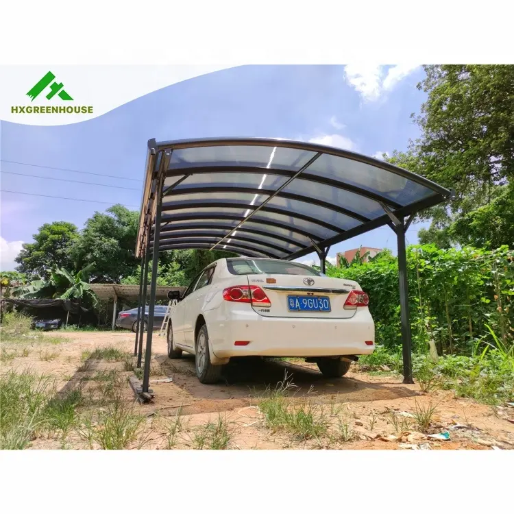 Polycarbonate roof tent aluminum metal kits shelter park shed prefab portable car parking solar canopy car port carport garage