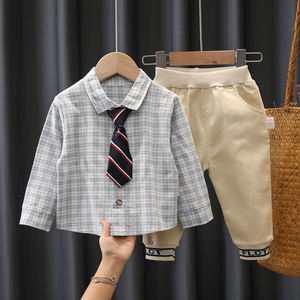 <b>Baby</b> Winter Designer <b>Clothes</b> Set Boys School Cotton Jacket and Sweat Pants Sets of China - Product Image 2