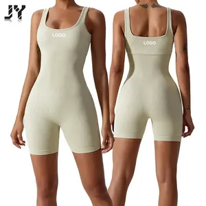 Joyyoung Women seamless high waist Tummy Control Bodysuit Trainer Body active wear Jumpsuit fitness custom logo yoga wear
