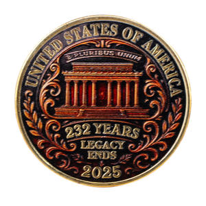 Moneda Conmemorativa de Metal Plateado Edición Final de 232 Años de Herencia, Artesanía en Metal, Tema Conmemorativo, Recuerdo Personalizado, Decoración Coleccionable - Product Image 3