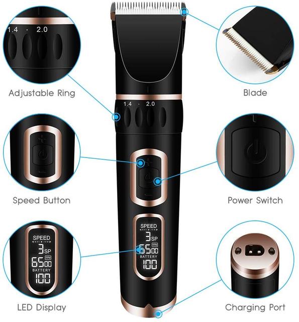 Professional Hair Trimmer for Men with Four Combs
