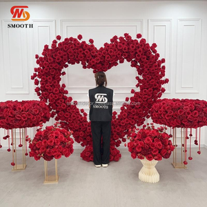 SMOOTH New <strong>Design</strong> Silk Flowers Propose Marriage Decorative Heart <strong>Shaped</strong> <strong>Entrance</strong> Flower <strong>Arch</strong> For Wedding Decoration - Product Image 1