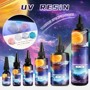 Resina UV no amarillenta no tóxica de curado por luz para la fabricación de joyas resina UV de cristal claro Epoxy10g puro 25g 50g 100G 200g 500g