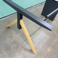 Table de bureau métallique convertible moderne et stable FoShan, design personnalisable, poste de travail pour 4 personnes, usage commercial, peinture poudrée