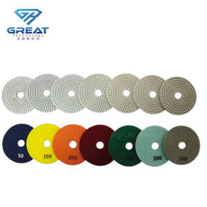 Disco abrasivo diamantato da 4 pollici per lucidatura a umido e a secco, strumento per la levigatura di pietra, marmo e granito - Product Image 6