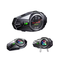 2025 nouveau Q68 MAX écouteur sans fil réponse automatique 1000MAH interphone casque moto dent bleue avec Radio FM