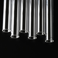 Tube en verre de silice fondue transparent sur mesure SUCCESS, tube en verre de quartz transparent de grand diamètre